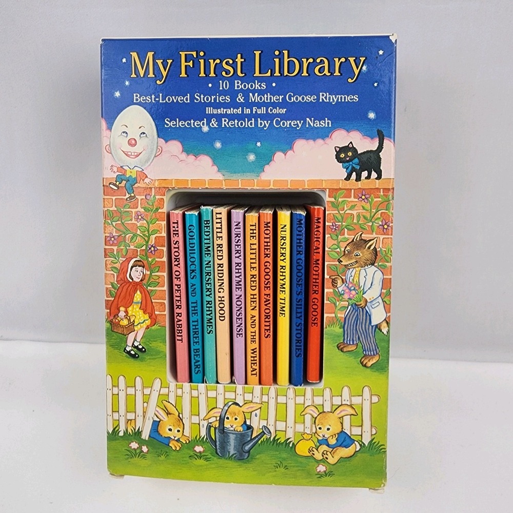 Vintage 1986 My First Library Mother‎ Goose Nursery Rhymes Mini Books Baby gift